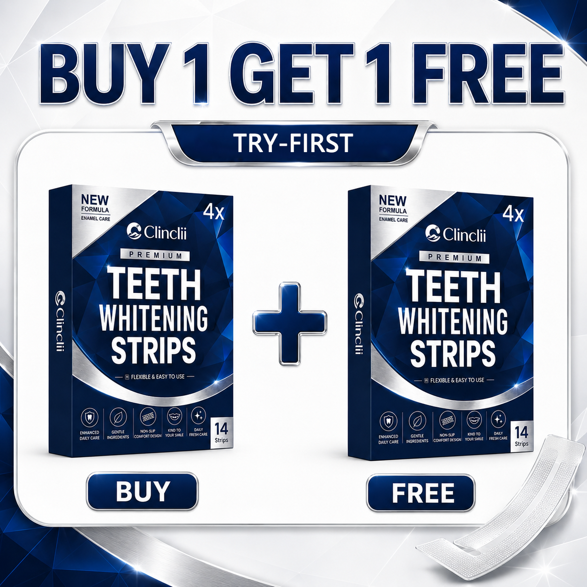 Clinclii™ Whitening Strips - Instant Whitening - 14 Strips