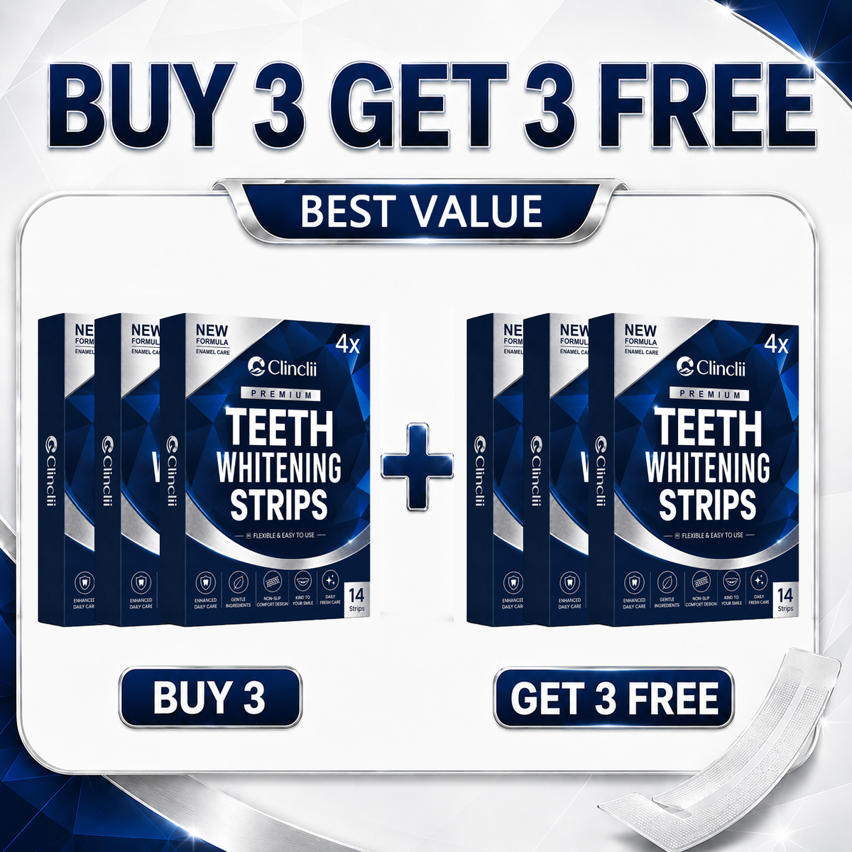 Clinclii™ Whitening Strips - Instant Whitening - 14 Strips